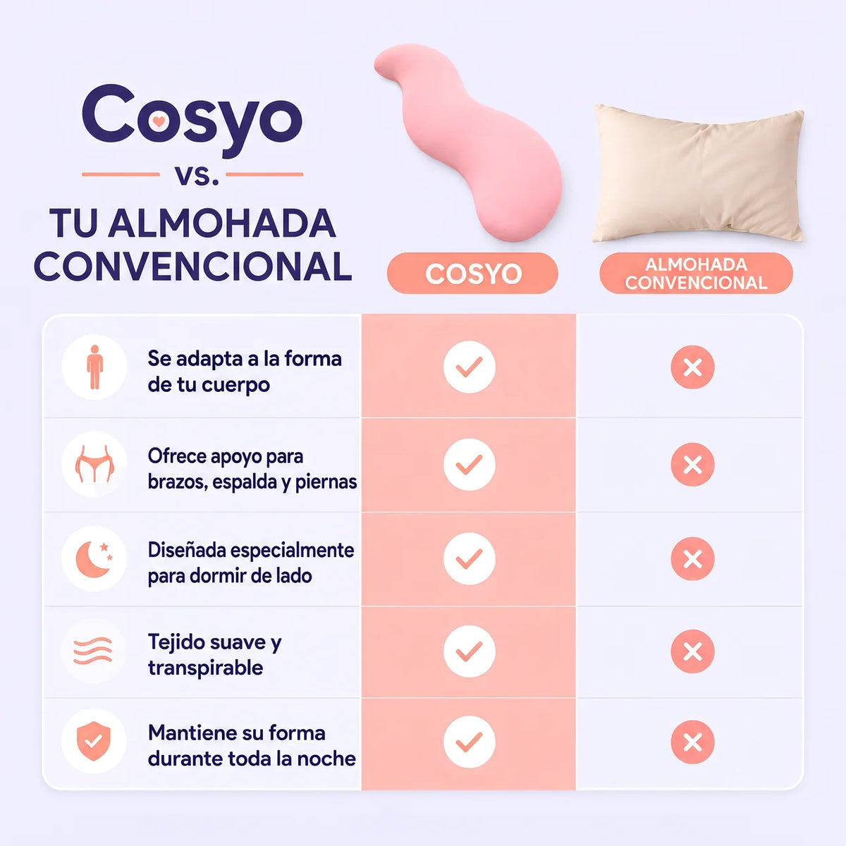 Cosyo™ Almohada Corporal Ergonómica
